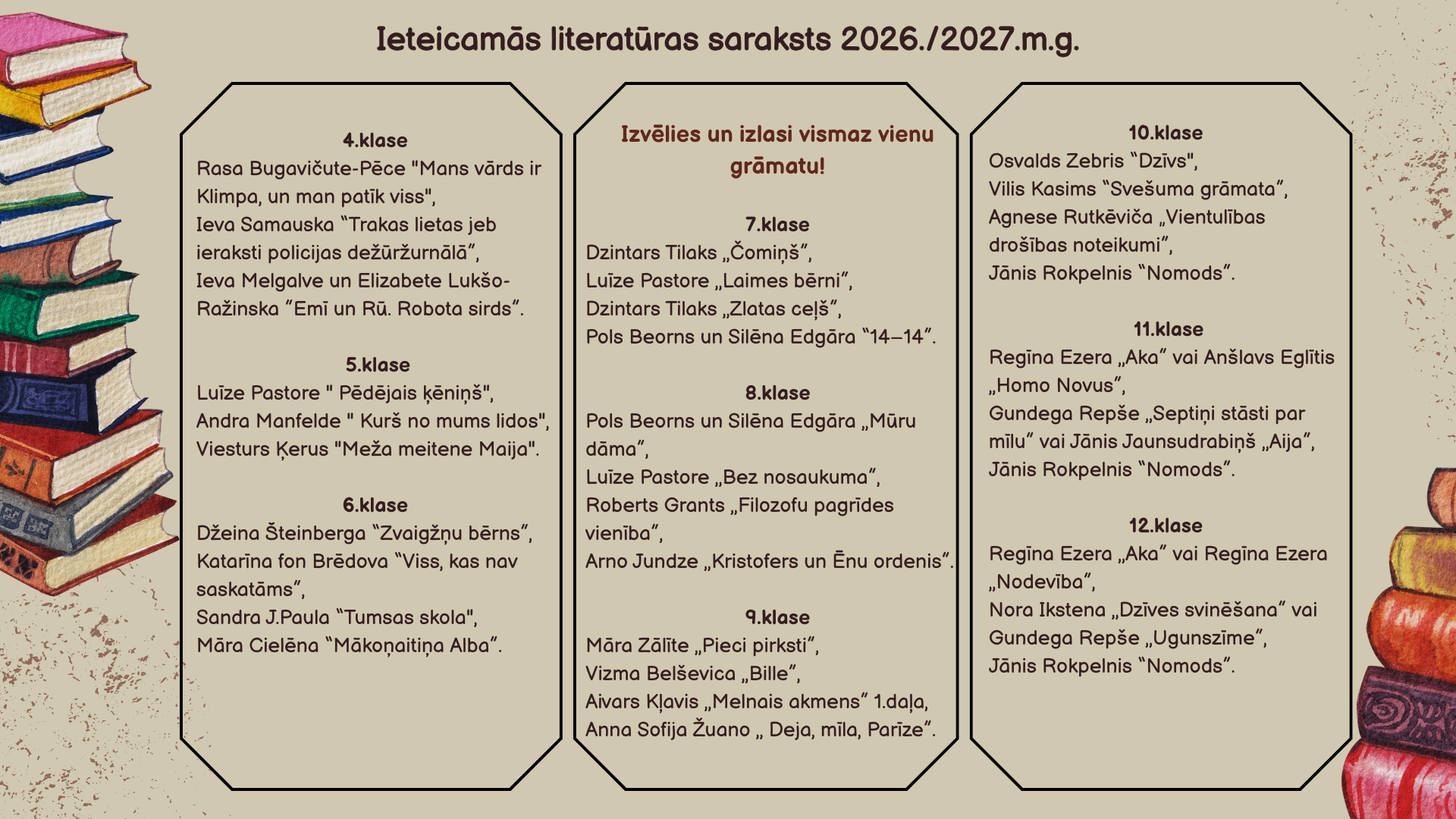 Izvēlies un izlasi vismaz vienu grāmatu! kopija